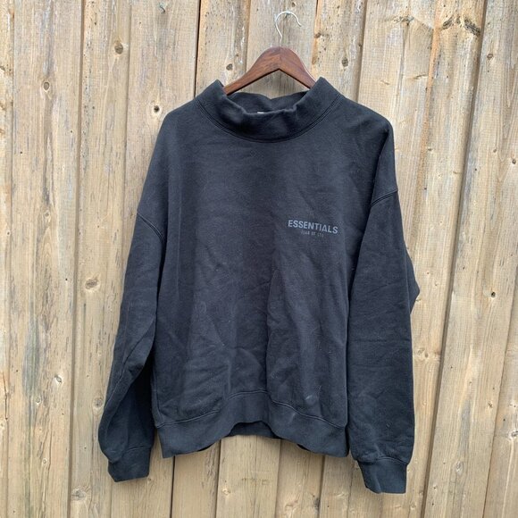 Essentials Mockneck Sweater Medium Black - Picture 2 of 6